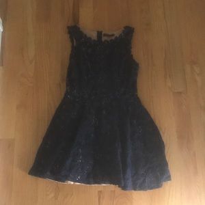 Cute, midi, cute waist navy and nude dress